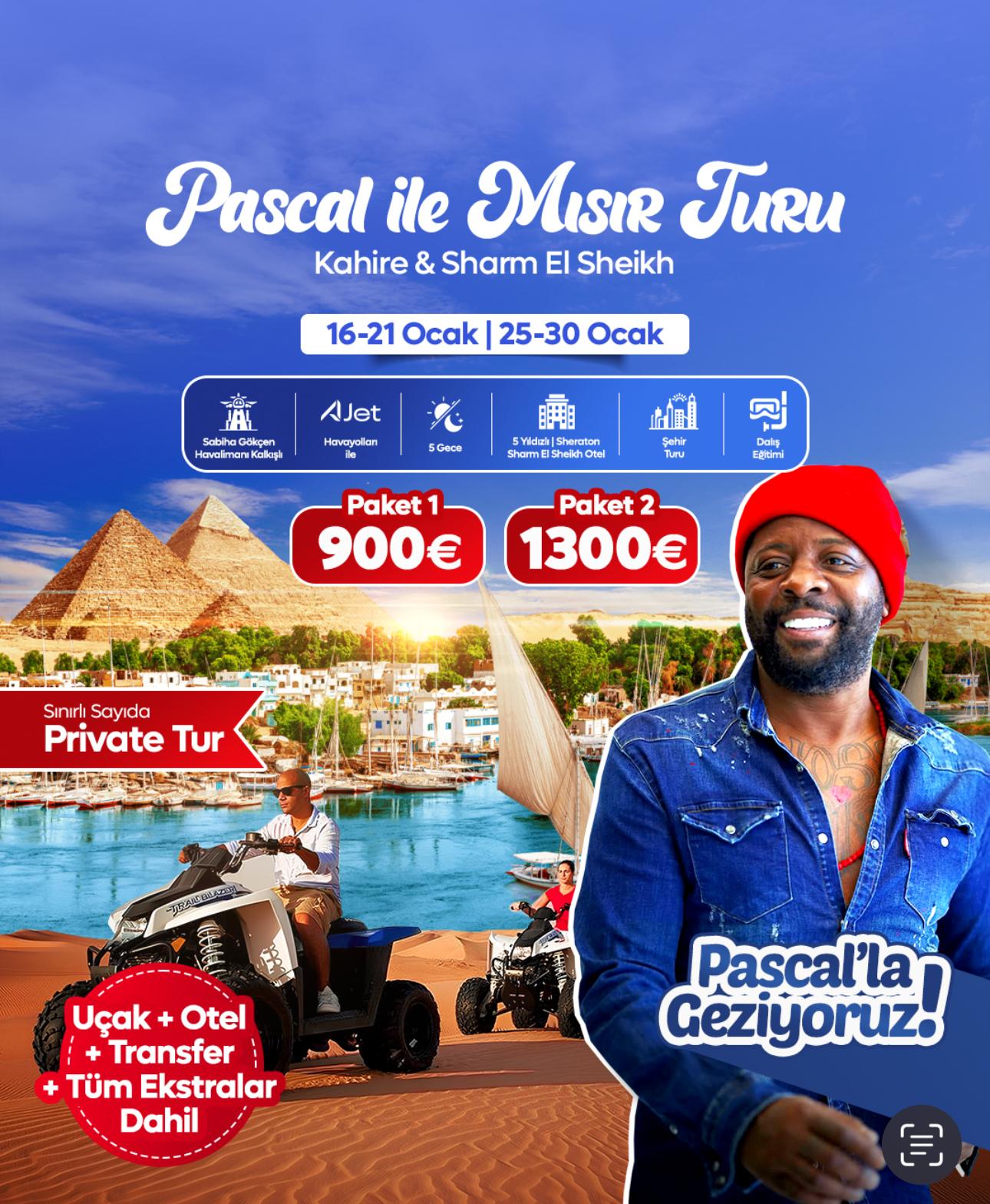 PASCAL İLE MISIR TURU VIP PAKET 2